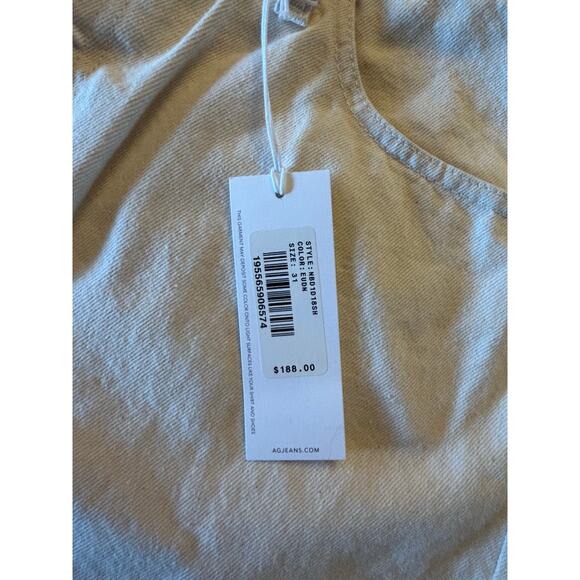 AG Adriano Goldschmied Renn Revival Cutoff Denim Shorts, Cream, Size 31 - Picture 7 of 10